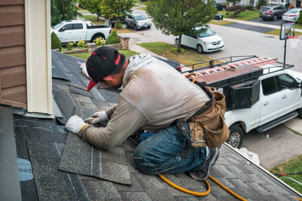 Professional Gutter Repair And Installation technician working in Goodfield, IL
